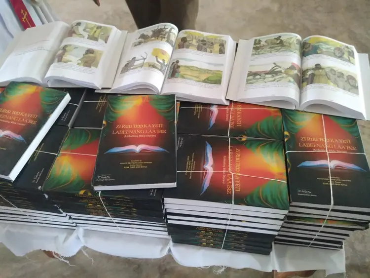 A Display of Mother Tongue Bible Stories.